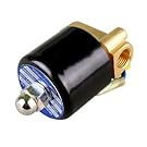 RioRand DC 12V 1/4 Inch Electric Solenoid Valve for Air Water / Replacement Brass Valve for Use with Pipelines in Water, Air and Diesel Applications