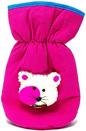 Dharam Baby Products  Presents Bottle Cover Plush Stretchable Baby Feeding Bottle Cover with Back Handle (Pink, 330ml)