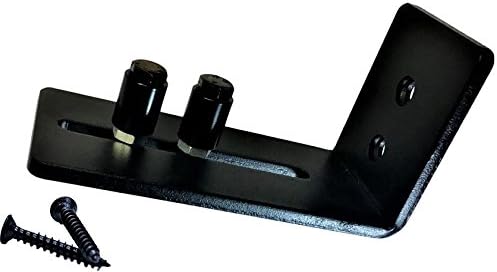 Adjustable Channel Wall Mount Floor Guide Roller - Barn Door Hardware (Powder Coated Black) by American Home Supply