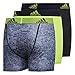 adidas Boys' Youth Performance Graphic 3-Pack Boxer Brief, Hinder Black Semi Solar Slime/Black Black/Semi Solar Slime, Large