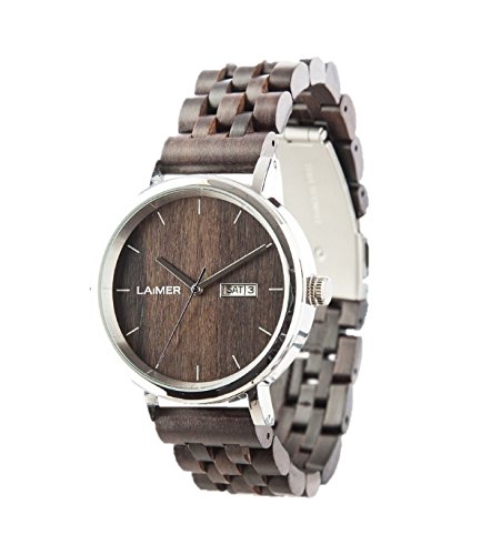 Automatic Men's Wooden Watch RAL  Wrist Watch Made of Natural Sandalwood and Stainless Steel Case - Businessmen Style