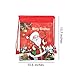 12 Pcs Christmas Party Supplies Favors Bags Reusable Drawstring Goody Gift Pouch Bags for Kids Boys and Girls Birthday, Winter Holiday Xmas Santa Sack Party Supplies Favors
