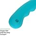 Vremi Small Ice Cream Scoop - Scoops Round Ice Cream, Cookie Dough and Frozen Yogurt - Mini Metal Scooper - Ergonomic Plastic Handle With Non-Slip Rubber Coating for Easy Grip - Dishwasher Safe - Blue
