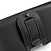 Black PU Leather Horizontal Belt Clip Wallet Case Holster for Apple iPhone Xs/X/Samsung Galaxy S9 / S8 / LG Phoenix 4 / Harmony 2 / Motorola Moto X4 / Huawei P20 / HTC Desire 12
