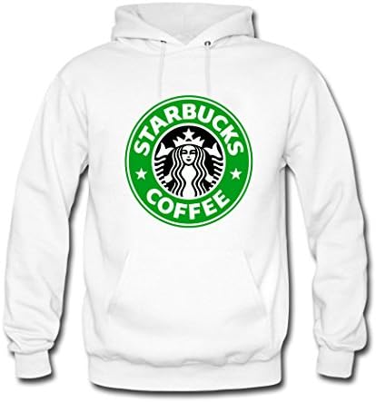 Angela Glass Mens Starbucks Logo White hoodies Size M