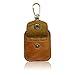 AA Medallion or Coin Holder, Leather Key Chain Snap Open Leather Case (Brown)