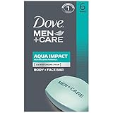 Dove Men +Care Body and Face Bar - Aqua Impact - 4 oz - 6 ct