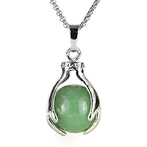 Beadnova healing natural green aventurine gemstone neck…
