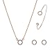 M-Tree Stainless Steel Jewelry Sets - Fashion Cute Circle Necklaces Stud Earring Bracelets For Women