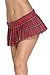 Lovezesent Womens Schoolgirl Plaid Pleated Mini Skirt Small Red