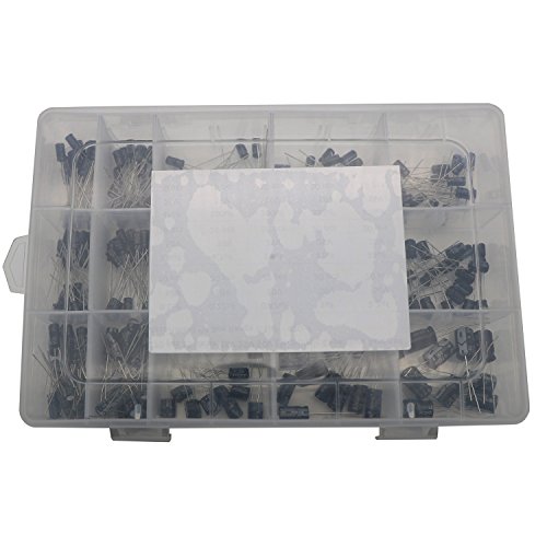 270 Pcs 15 Value 16V 25V 50V Electrolytic Capacitors Assortment Kit Box Range 0.1uF-470uF