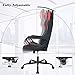Gaming Chair Racing Chair Office Chair Ergonomic High-Back Leather Chair Reclining Computer Desk Chair Executive Swivel Rolling Chair with Adjustable Headrest Lumbar Support for Women, Men(Red)