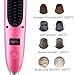 Liaboe Straightener Brush, Mini Travel Size Hair Straightening Brush Negative Ion, Ceramic Heat Brush with LED Display Auto Temperature Lock, Anti-Scald Straightening Comb for All Hair Styling Types