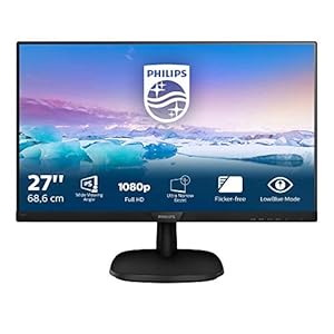 Philips 273V7QDAB – 27 Inch FHD Monitor, 75Hz, 4ms, IPS, Speakers, Smart Image, Narrow Border, LowBlue Mode (1920 x 1080…