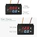 DROK Digital LED Current Voltage Measurement DC 0-100V/50A Ampere Volt Meter Red/Blue Dual Color