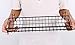 ANZOME Wire Wall Basket, Grid Basket with Hooks, Wall Mounted Organizer for Wall Grid, Kitchen Organizer, Wire Storage Shelf Rack for Home Supplies, Wall Decoration(Black)