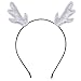 SUIEK Glitter Antlers Headband Reindeer Christmas Santa Holiday Party Costume (Glitter Silver Antlers (1PCs))