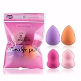 LandFox 4pcs Pro Beauty Flawless Makeup Blender Foundation Puff Multi Shape Sponges