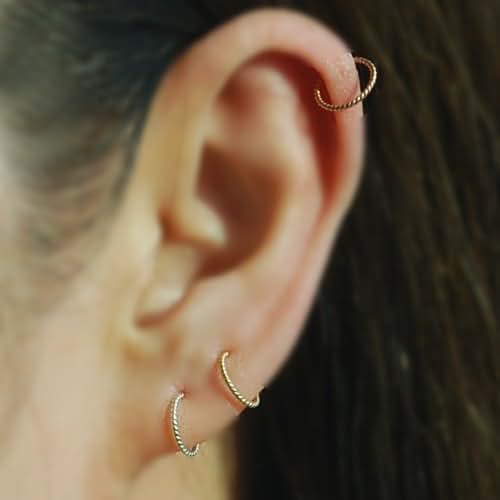 twisted cartilage earrings