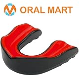 Oral Mart Black/Red Adult Mouth Guard - Adult Sports Mouth Guard for Karate, Boxing, Sparring, MMA, Football, Field Hockey, BJJ, Muay Thai,Soccer, Rugby, Martial Arts