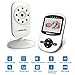 Video Baby Monitor with Camera and Infrared Night Vision, Two-Way Talkback, and Temperature Monitor - Long Range, Monitor Your Baby All Round The Clock,Include 2 Piece Outlet Protector (Cool White)