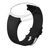 Henoda 20mm Soft Silicone Replacement Sport Band for Samsung Gear S2 Classic Smart Fitness Watch - Black (Not Fit Gear S2 SM-R720 version)
