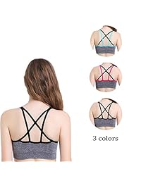 Prettywell W3 - Sujetador deportivo para mujer (tamaño mediano, 1 y 3 unidades)