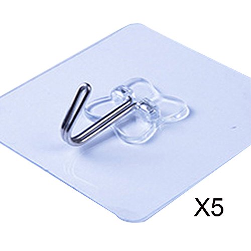 DATEWORK Strong Transparent Suction Cup Sucker Wall Hooks Hanger for Kitchen Bathroom