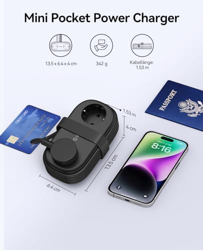 AP3 Reise Steckdosenleiste USB‑C PD 20W Schwarz