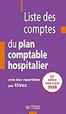 LISTE DES COMPTES DU PLAN COMPTABLE HOSPITALIER AVEC LEUR REPARTITION PAR TITRES by 