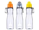JETERY Sport Water Bottle with Filter, 7050 Personal Hard Side Water Purifier Bottle, Portable Healthy Water Filtration Bottle, Survivor or Emergency Filter Bottle, BPA Free, Leak Proof(Orange)