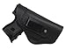 Barsony Black Leather Inside The Waistband Holster for Compact-Subcompact 9mm 40 45