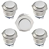 Starelo 5pcs 19mm Momentary Push Button Switch