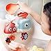 Ancaixin Baby Bath Toy Waterfall Tub Games for Toddlers Non Toxic Bathtime Fun Waterstation for 1 Year Old with 2 Cups and 4 Spinning Gears
