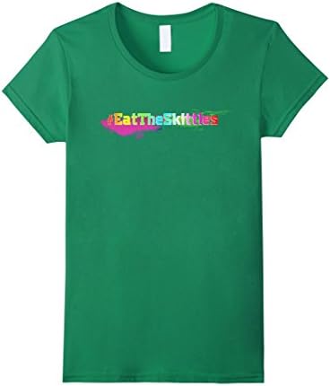 Women's Eat the Skittles Funny Political T-Shirt Medium Kelly Green