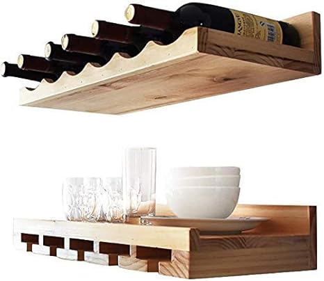 Botellero, estante para botellas doble, zapatillas de vino de madera de