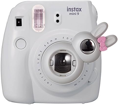 [Fujifilm Instax Mini 9 Selfie Lens] -- CAIUL Bunny Instax Close Up Lens with Self-Portrait Mirror for Fuji Instax Mini 9 8 8+ 7s, Polaroid 300 Camera (Smokey White)