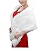 APTRO Women's Faux Fur White Shawl Warm Dress Stole for Winter Weddings Evening Parties Costume