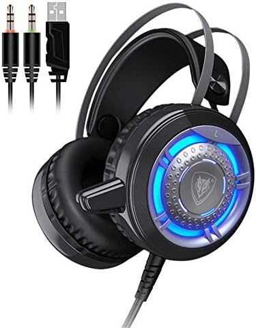Gyx ヘッドセット ゲーム用ヘッドフォン サラウンドサウンド オーバーイヤーノイズキャンセリング ゲーム用ヘッドセット マイク付き ソフトメモリーイヤーマフ Pc コンピューター ビデオゲーム 柔軟なマイク音量コントロール付き Neotek Ru