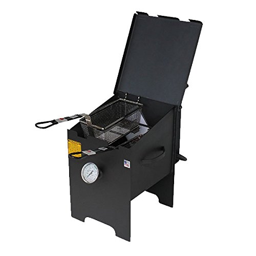 Click Here to See More Images R&V WORKS FF2R Carbon Steel 4 Gallon 2 Basket Fryer with No BBQ Stand