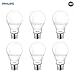 Philips LED Dimmable A19 Soft White Light Bulb with Warm Glow Effect: 800-Lumen, 2700-2200-Kelvin, 9.5-Watt (60-Watt Equivalent), E26 Base, Frosted, 6-Pack (Old Generation)