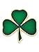 PinMart St. Patrick's Day Lapel Pin – Green Shamrock Lapel Jewelry for Women and Men – Irish Culture Celebration Pin –Gold Plated Enamel Brooch with Standard Clutch Back – 1 Piece