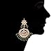 I Jewels Gold Plated Indian Wedding Bollywood Elegant Pearl Kundan Choker Necklace Jewelry Set for Women (K7058G)
