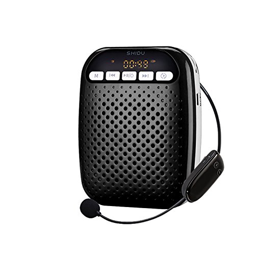 Wireless Voice Amplifier 10W Portable Microphone and Speaker Rechargeable Waistband Pa System Supports MP3 Format Audio Classroom Microphone for Teachers, Tour Guide, Fitness Instructors