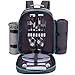 ALLCAMP 2 Person Picnic Backpack Set | Detachable Wine Insulated Cooler Basket Bag with Complete Tableware Set, Waterproof Fleece Blanket (Grey)