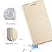 BLU VIVO 8 case, KuGi BLU VIVO 8 case, Ultra-Thin BW Style PU Cover + TPU Back Stand Case for BLU VIVO 8 Smartphone(Gold)