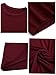 ROMWE Women's Short Sleeve Tie Front Knot Casual Loose Fit Tee T-Shirt Burgundy S