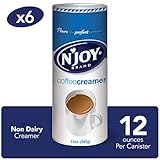 N'Joy Coffee Creamer, Non Dairy, 12 Ounce (Pack of 6)