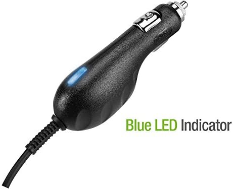 Premium Super Q6 Car Charger with BLUE LED and Heavy Duty 9ft Coiled Cord with MicroUSB! (BLACK, BULK, 1A)