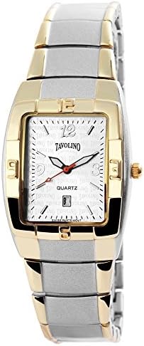 Tavo Lino Men's Analog Watch with Quartz Movement 200412500113 Metal with Metal Strap Multicolour Dial Silver Coloured Toggle Strap Total Length 19 cm Band Width 22 mm